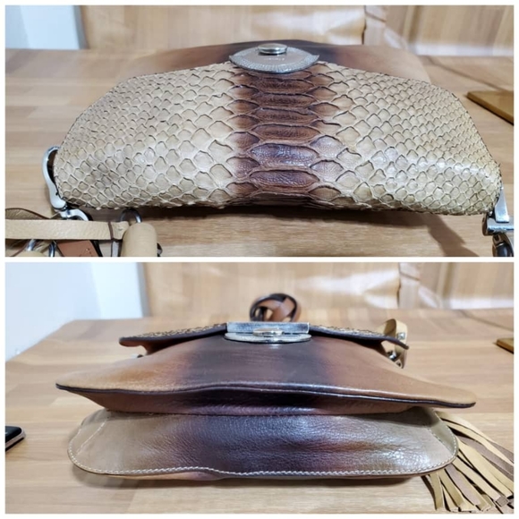 Authentic Prada Pushlock Python Leather Crossbody Bag - Picture 4 of 10